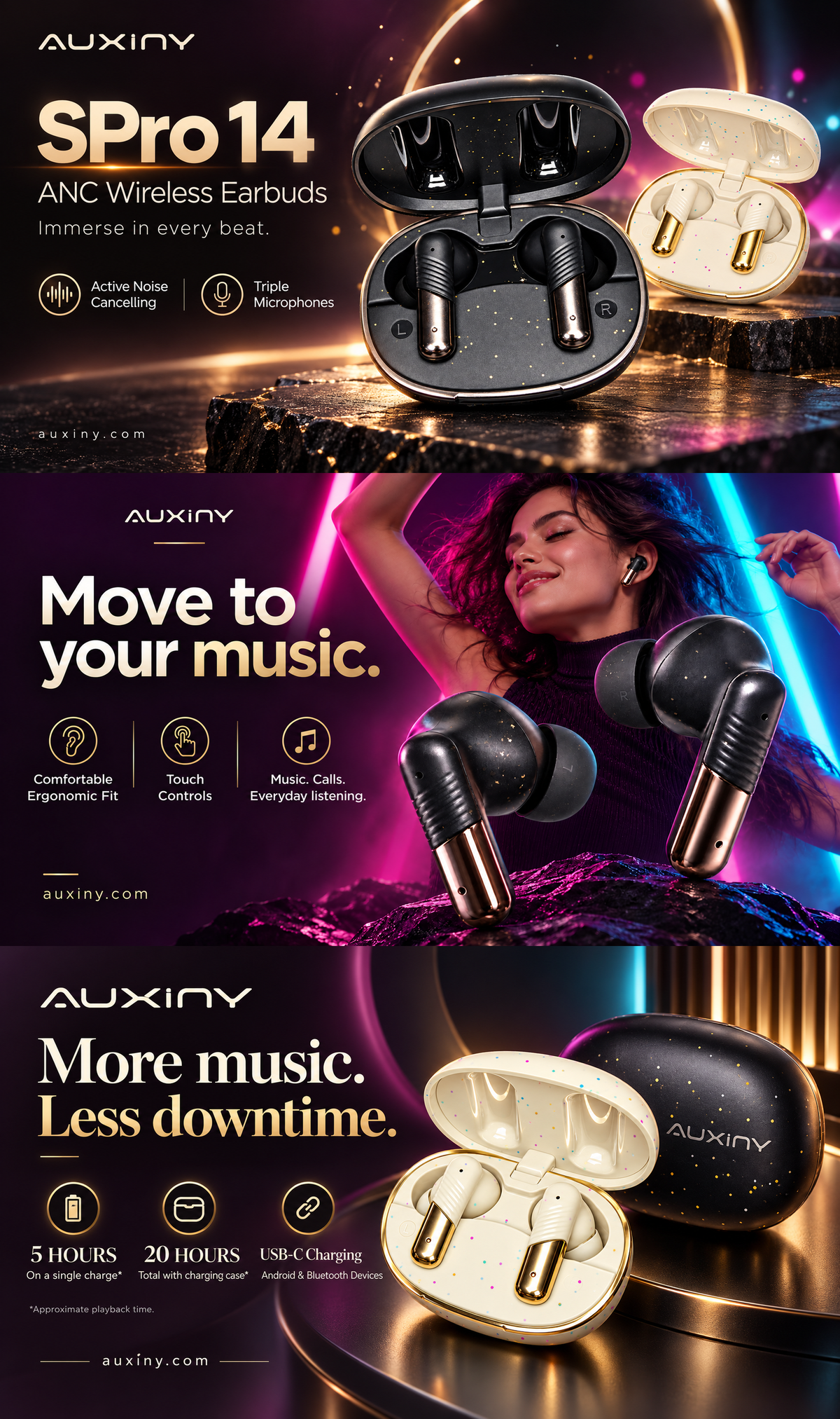 AUXINY SPro 14 Wireless Earbuds