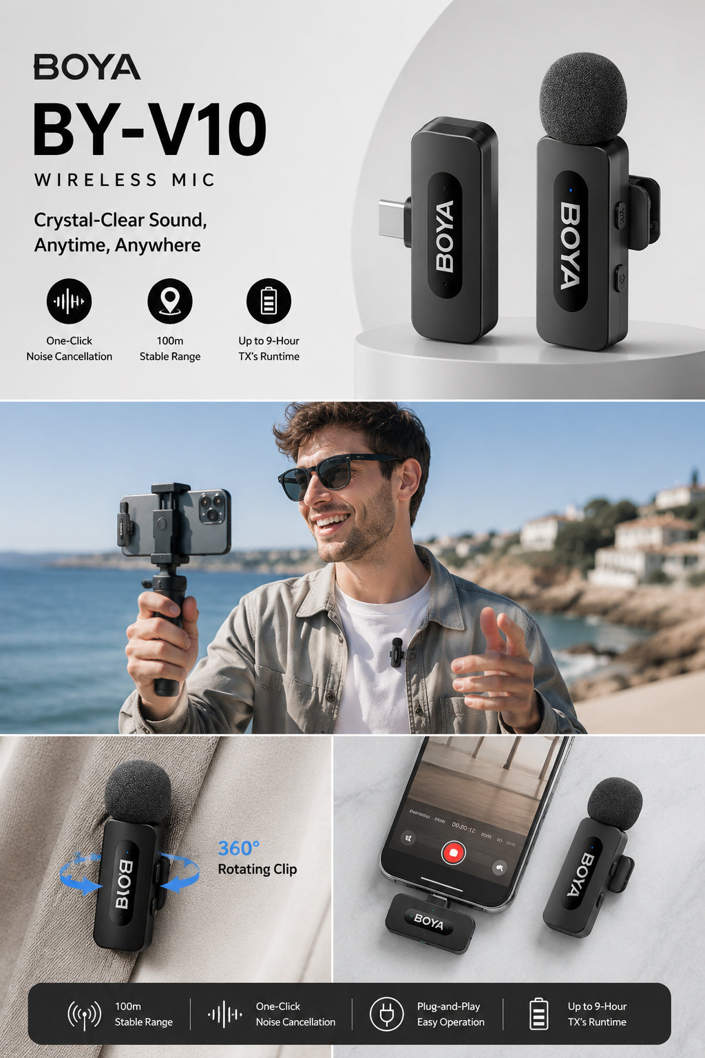 BOYA BY-V10 Wireless Mic