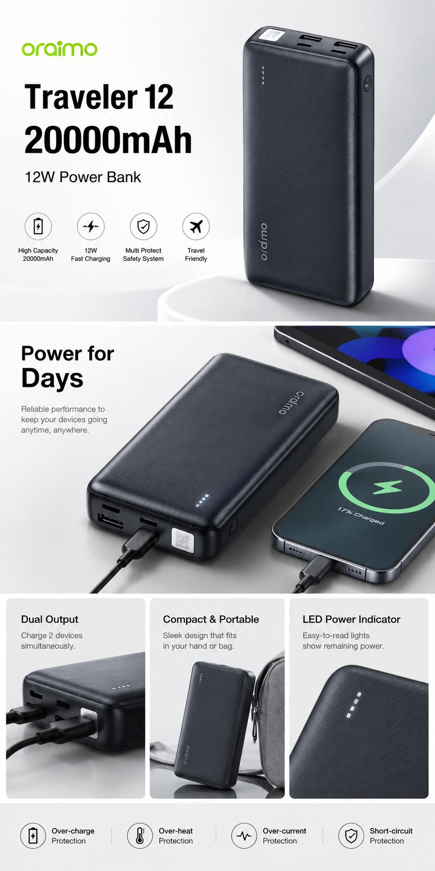 Oraimo Traveler 12 20000mAh