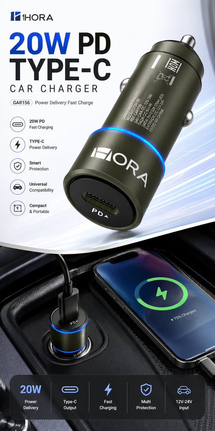 1Hora DrivePro Car Charger