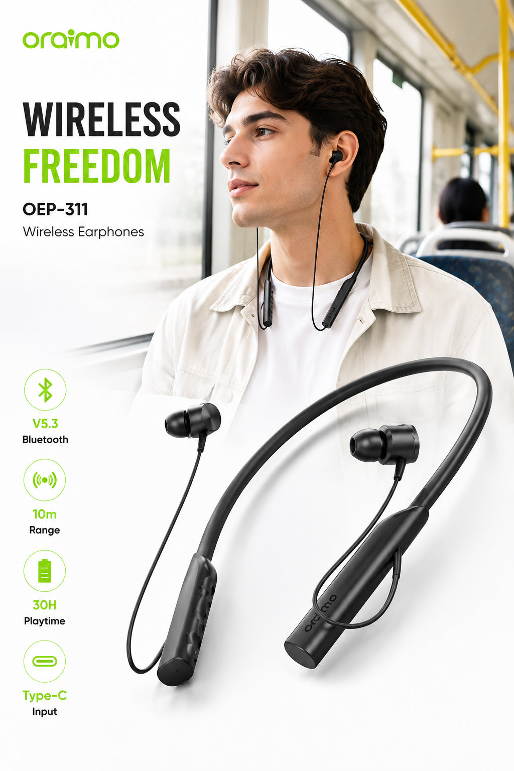 Oraimo OEP-311 Wireless Earphones